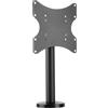 MAXMOUNT Supporto da tavolo girevole per TV con montaggio a vite, 23-43 pollici, con funzione girevole a 30°, base per TV con gestione dei cavi, fino a 50 kg, nero