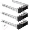 Heretom 3Pz 0X7K8W 3.5 Vassoio Hard Disk per Dell PowerEdge Gen14-15-16 R640 R740 | X7K8W Vassoio Caddy Disco Rigido 3.5 LFF Hot‑Swap Compatibile con Dell PowerEdge Gen14/15/16 R740XD R750 R760 SAS SATA HDD