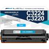 LCL C3220 Ciano Cartucce di Toner Compatibile per Lexmark C3220C0 C320020 | per C3224 MC3224 C3326 MC3326 C3426 MC3426 C3224dw MC3224i MC3224dwe MC3224adwe C3326dw MC3326adwe MC3326i C3426dw(1-Pack)