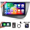Rimoody 2G+64G Wireless Carplay Android 13 Autoradio 2 Din per Seat Leon 2 mk2 2005-2012 9 Pollici Autoradio con Wireless Android Auto GPS Navi WiFi Mirror Link Bluetooth FM/RDS/EQ/SWC Telecamera Posteriore
