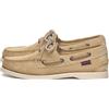 Sebago Mocassino Donna, Modello Portland Flesh out Woman, in Pelle, Punta Arrotondata, Chiusura con Lacci, Colore Beige Camel Modello: 781111W 906