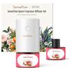 SenseFlow Diffusore di Oli Essenziali SF101 PRO Ultrasuoni Senza Acqua Profumatore per Ambienti, 100% Vegetale, Aroma Fino a 120 Giorni, LED, Ideale per Casa, Hotel e Studio - Lychee Rosewood