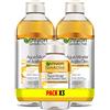 Garnier Skin Active Acqua Micellare In Olio, Rimuove Il Trucco Di Lunga Durata E Waterproof, Deterge, Nutre Labbra, Occhi E Viso Senza Finitura Grasso, Pack 2X400Ml +1 X100ML