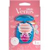 Gillette Venus Extra Smooth Snap - Rasoio da donna a umido con un tocco di oli botanici e fascia idratante, include 1 lama e custodia da viaggio