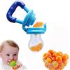 DMZK Ortaggio CiuccioSilicone,Frutta Tettarella Lenire il Bambino Cibo Alimentatore Sicuro Bambino Ciuccio(Blu)