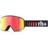 Zero RH+ RH+ Logo Evo Goggles Nero/Rosso - Lente Rossa