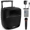 Pyle Carillon Bluetooth grande, altoparlante per feste, 1000 W, con microfono, soundbox, subwoofer da 10, impianto PA, set completo, macchina per karaoke, indicatore batteria LED