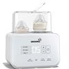 Grownsy Scaldabiberon Doppio 9 in 1 con Sterilizzatore, Controllo Preciso della Temperatura con Display LCD, Mantiene in Caldo per 24 Ore, Scongelamento, Scaldapappa, Senza BPA