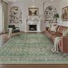 PureCozy Tappeto Salotto 300x400cm Vintage Tappeti,Verde | Lavabile in Lavatrice, Antiscivolo, Camera da Letto, Grande, Soggiorno, Cameretta, Ufficio, Pelo Corto