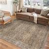 PureCozy Tappeto Salotto 120x170cm Vintage Tappeti,Marrone | Lavabile in Lavatrice, Antiscivolo, Camera da Letto, Grande, Soggiorno, Cameretta, Ufficio, Pelo Corto