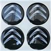 BAONITOU 4 Pezzi Coprimozzo per Citroen 60mm, Adesivi Coprimozzi Copricerchi Coprimozzo Ruota con Logo Ruota Centrale Coprimozzo Copri Badge