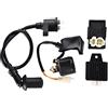 WOOSTAR Bobina di Accensione CDI Relè Solenoide Regolatore di Tensione Sostituzione per GY6 50cc 125cc 150cc ATV Scooter Moped