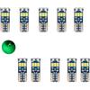 YOUNLEN T10 W5W LED (Verde),Canbus Senza Error,12V,369LM, 2.1W,18SMD 2016 Chip, Luci Interne Per Auto,Luci Interne a LED Per Auto,Plafoniera Aspettare (10 Pezzi)