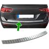 MCPerformance Paraurti Posteriore adatto per VW TIGUAN II + ALLSPACE | Dal 2016+ Acciaio Inox Opaco Protezione per Bordo del Bagagliaio di Carico