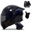 BEIVCGZE Casco Modulare Moto Integrato Casco Moto con Integrale Doppia Visiera Specchio Risposta Automatica Certificazione ECE Casco Integrale Scooter