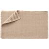 GALIZZI BERGAMO 1949 Galizzi Tappeto Bagno Antiscivolo 50x80 cm Alma Nido d'Ape Waffle 3D 1000 gr/m² - Assorbente Morbido Asciugatura Rapida - Design con Frange - Made in Italy (Beige)