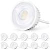 GeyouLux LED Modulo 230V Ultrapiatto ø50x23mm per Faretti da Incasso Faretto da Incasso - 5W 500LM IP44 Angolo di Emissione 38° 4000K Bianco Neutro - Lampadina Sostitutiva MR16/GU10 - Set da 10