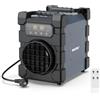 DAHTEC Termoventilatore Professionale 2000W - Stufetta Elettrica - ECO & Involucro Robusto in Acciaio - WIFI, Telecomando Senza Fili, Display Digitale