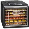Klarstein Fruit Jerky Essiccatore Alimentare, 6 Ripiani, 500 W, Acciaio Inox, Display Touch, Timer, 35-70°C, Elemento Riscaldante Inox, Sistema HotAir Circulation, Nero