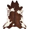 Beliani Tappeto in pelle bovina marrone e bianco 150 x 200 cm moderno rustico