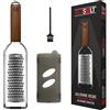 REDSALT Premium Julienne grattugia in acciaio inox con manico in legno, ideale per formaggio, pecorino, parmigiano, verdure, patate, selleria, carote, frutta, mela, pialla professionale