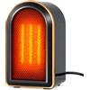 Feelhap Stufetta Elettrica da Bagno,800/1200W Termoventilatore Ceramico PTC | Stufa Elettrica Basso Consumo con 2 Velocità,Protezione Surriscaldamento e Ribaltamento,Per Bagno, Casa, Ufficio, Camera,Nero