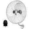 RELAX4LIFE Ventilatore da Parete Industriale 120W, Ventola Oscillante Automatica, 3 Velocità Regolabili, Ventilatore Elettrico con Struttura Metallica, Regolare con Manopola (Argento)