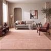 Paco Home Tappeto Salotto Moderno Soggiorno Pelo Corto Monocolore Antiscivolo, Rosa, 300x400 cm