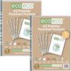 eco-eco Eco013x2 - Buste trasparenti in poliestere con fori in 100% riciclate, formato A3, 20 portafogli, 90 micron (2 confezioni da 10), eco013x2