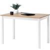 Hagge Home Tavolino in legno scandinavo, piccolo, multifunzionale, per sala da pranzo, computer, ufficio, soggiorno, studio, 110 x 60 cm, marrone e bianco