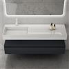 doporro Mobile Bagno Sospeso Mobile Sottolavabo 150 cm con Lavabo Integrato | Antracite, Lavabo Bianco, UP F029 Colossum12-1500L