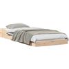 vidaXL Struttura del letto Marrone 90 x 210 cm Pino massello