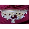 Lnxp Dulacolor 83K - Consolle da parete, con ornamenti antichi, barocco, Repro, stile vintage shabby shabby in oro/bianco