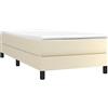vidaXL Struttura Letto a Rete a Molle Crema 80x200 cm in Similpelle