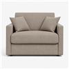 Generico Poltrona Letto Salvaspazio con Materasso 18 cm - Vari Colori e Tessuti (Tortora)