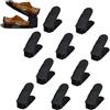 Aufun Confezione da 30 scarpiere regolabili, impilatore per scarpe antiscivolo, 3 organizer per scarpe regolabili in altezza, organizer per scarpe (30 pezzi, nero)