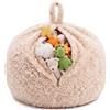 Gutekissen® Pouf per bambini, fodera per animali di peluche, 85 x 85 x 50 cm, contenitore per giocattoli per la cameretta dei bambini, organizer per peluche e coperte, chiusura lampo (pecora crema)
