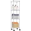 M MZG Scaffalatura Metallica a 4 Ripiani, Portata fino a 61,19 kg, Scaffale Salvaspazio per Cucina, Bagno, Dispensa, Lavanderia, Ripostiglio e Balcone, 30×30×120,2 cm