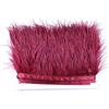 CTLH20 Frangia di Piume di Struzzo Naturale 6-8 Cm Decorazione per Abito Abbigliamento Cucito Accessorio da Sposa Pennacchi Artigianato 1 Metro-Bordeaux,6-8 CM