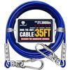 WATFOON Cavo per legare cani fino a 136 kg, 30,5 m, extra forte, resistenza alla rottura di 453,6 kg, guinzaglio per addestramento al carrello, per cortile, giardino, parco, campeggio all'aperto (blu, 136,1