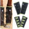 Harrison Howard - Stivali antimosche per cavallo, ampi, senza complicazioni, protezione per le zampe, comodi (set di 4), verde oliva chiaro, S