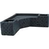 Classic Mensola angolare per Acquario, Grande, Nera, 213 x 213 x 67 mm, Effetto Roccia, Decorazione sicura in Resina per acquari d'Acqua Dolce