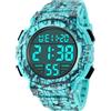 aswan watch Orologio digitale da uomo, orologio militare da uomo, impermeabile fino a 5 atm, per attività all'aria aperta, con luce/sveglia/data/antiurto/cronografo, idea regalo