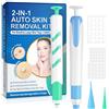 Dachitian Kit di rimozione delle macchie cutanee, 2 in 1, double face, senza dolore, per la rimozione automatica delle macchie di pelle piccole e grandi, viso e corpo (1-9 mm)