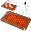 Gobesty Tappeto Riscaldante Piedi, Scaldapiedi Elettrico Temperatura Regolabile, Scalda Piedi Casa Elettrico Riscaldamento Rapido con Funzione di Temporizzazione per Casa e Ufficio，KCC Wood Grain