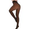 DUCMODA Collant Termico Donna Spesso Invernale con Pile | Collant termico con fodera in pile, effetto semi-trasparente, vita alta modellante, tessuto elastico