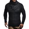 Leif Nelson Maglione Uomo Felpa a Maglia Collo a Scialle LN-5195 Nero Antracite