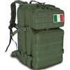 HEMSO Zaino Militare 45 Litri, Impermeabile Grande Zaino Tattico, Molle Zaini di Assalto per Uomo Donna Università Sopravvivenza Viaggio Trekking Campeggio Caccia Moto Palestra Fotografico (Verde)