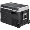 zcamp UD45 40.5L Doppia Zona Frigorifero Portatile Per Auto Congelatore 12/24V DC,Per Auto, Per Campeggio, Con Presa USB, Asta Telescopica E Ruote, Da -20℃ a 20℃