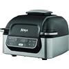Ninja Foodi Health Grill e friggitrice ad aria da 5,7 L con tecnologia Cyclonic Air, 5 in 1, friggere, grigliare, cuocere al forno, arrostire, disidratare, parti lavabili in lavastoviglie, spazzola p